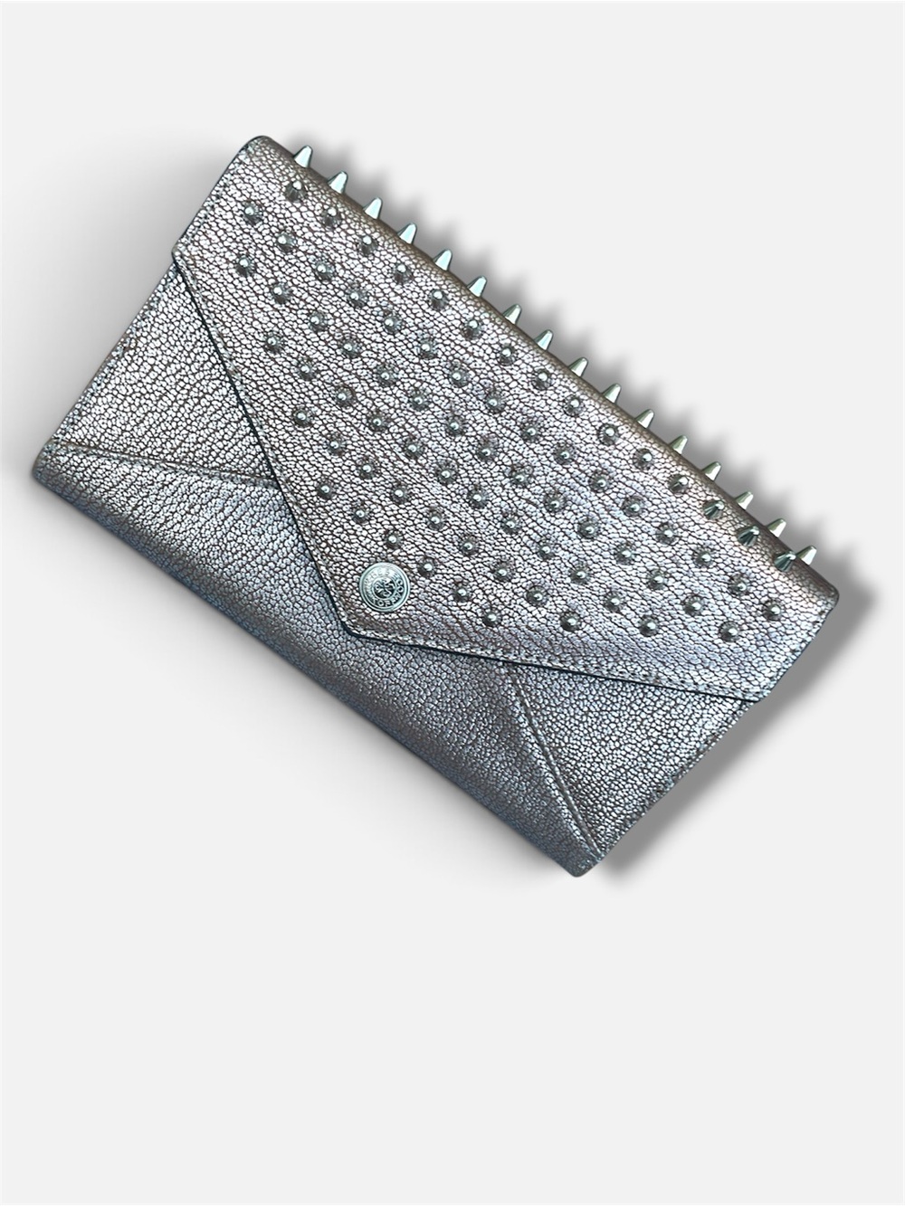 Rebecca Minkoff Metallic Pink Studded Wristlet